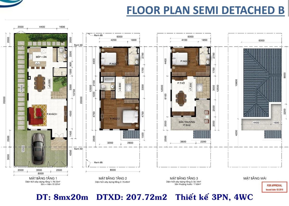 Biệt thự 8x22m Lakeview City