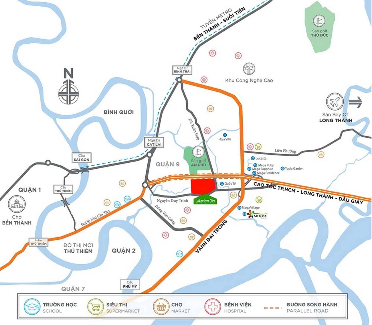 Vị trí Lakeview City Quận 2